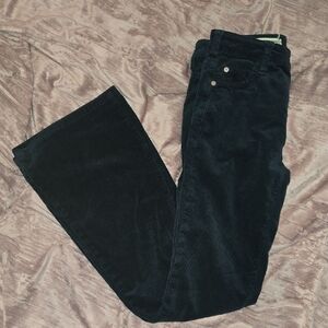 Anthropologie Green Corduroy Boot Cut Pants